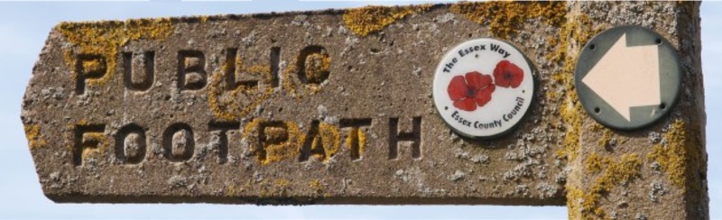 Public footpath. sign