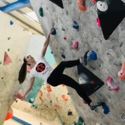 Thea Cameron climbing wall