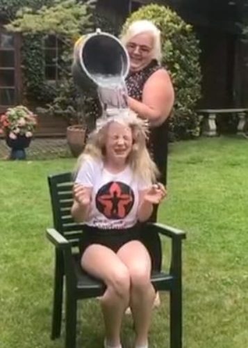 Aimee doing Ice Bucket Challenge