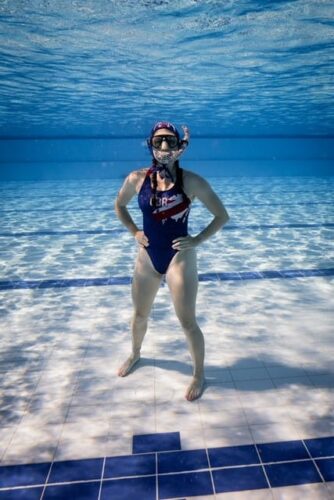Alyssa underwater photo