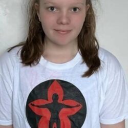 Alice wearing RGF T-Shirt