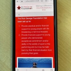 RGF website on a mobile phone screen